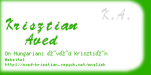 krisztian aved business card
